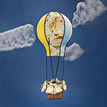 Heißluftballon - gelb